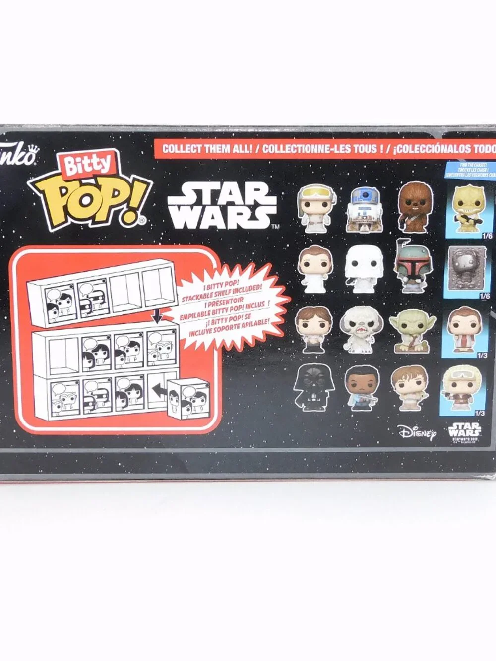 Funko Bitty Pop Star Wars 6 Piece Luke Skywalker Han Solo Princess Leia Yoda NEW